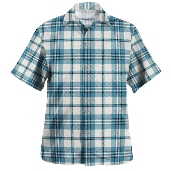 Scott Dress Turquoise Ancient Tartan Hawaiian Shirt