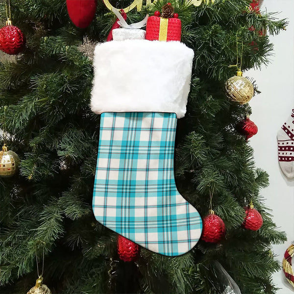 Scott Dress Turquoise Modern Tartan Christmas Stocking