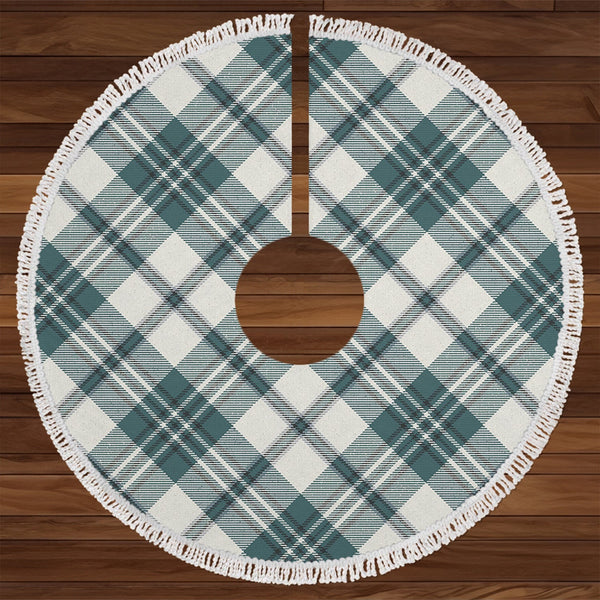 Scott Dress Turquoise Weathered Tartan Christmas Tree Skirt