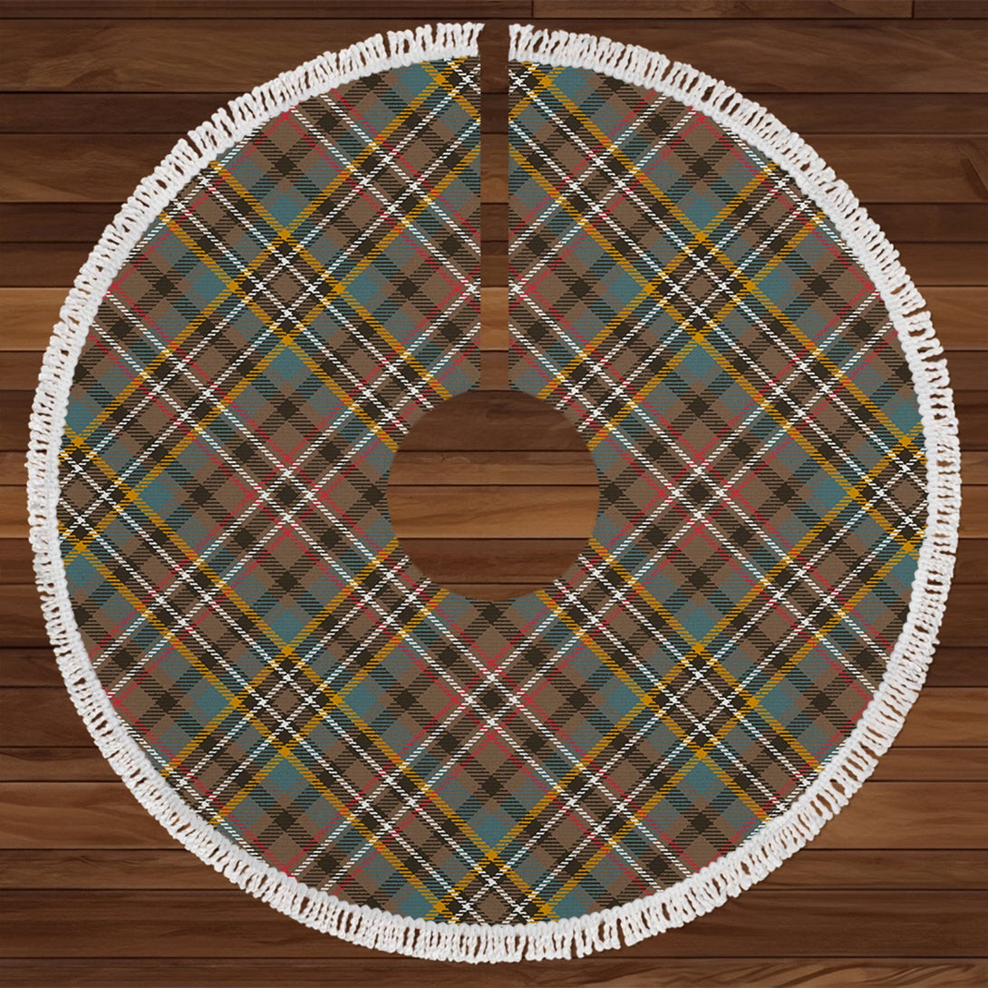 Scott Green Weathered Tartan Christmas Tree Skirt