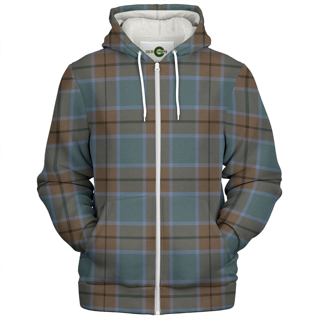 Scott Green (Sir Walter) Weathered Tartan Sherpa Hoodie