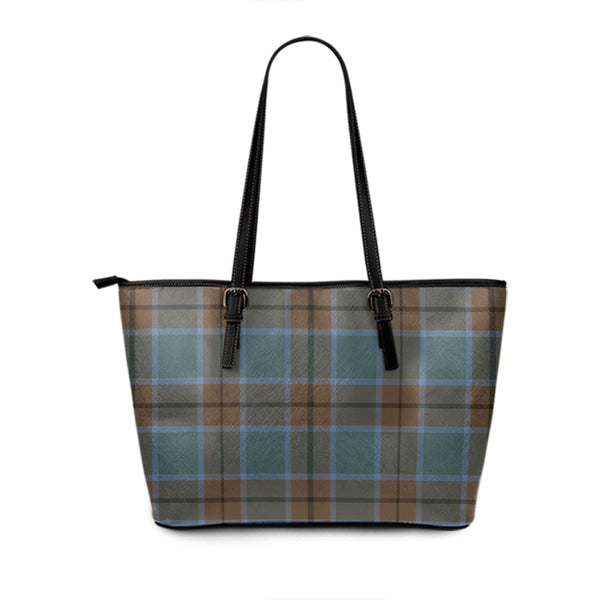 Scott Green (Sir Walter) Weathered Tartan Leather Tote Bag