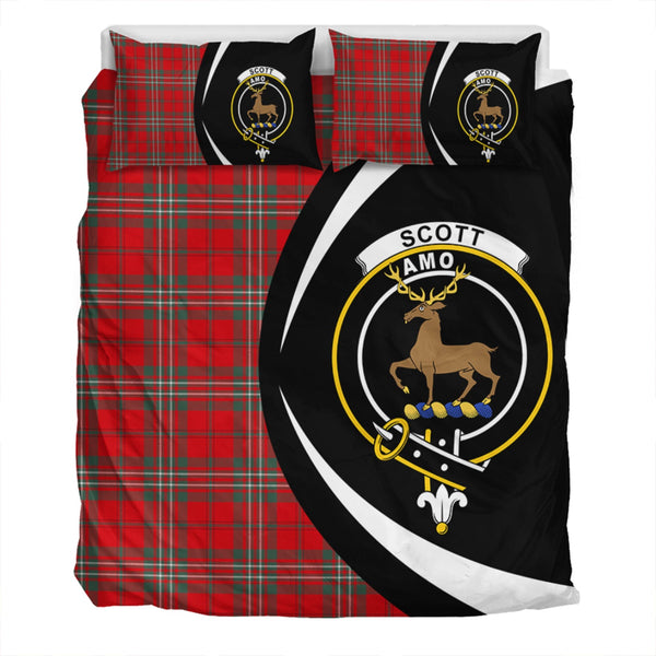 Scott Modern Clan Badge Tartan Bedding Set Circle Style