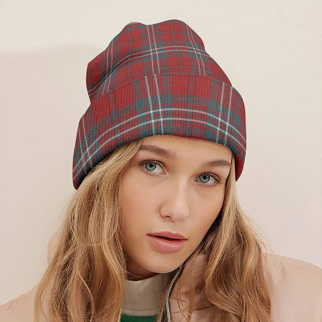 Scott Weathered Clan Badge Tartan Knitted Beanie