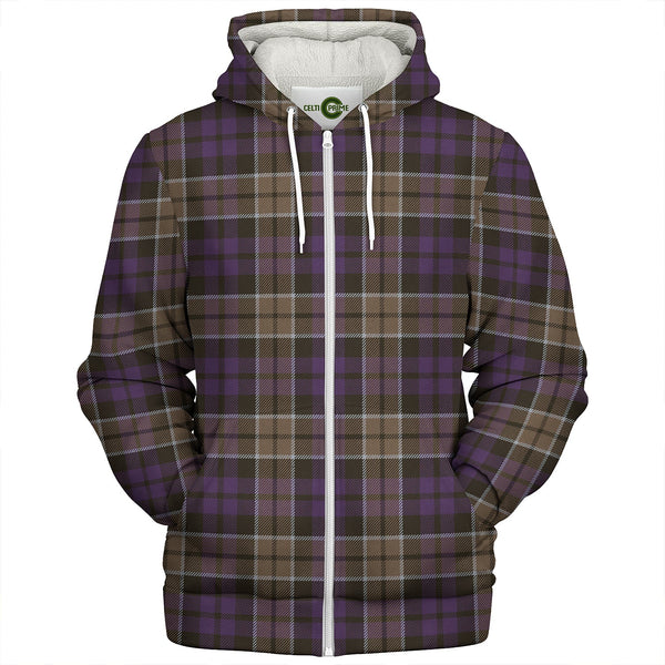 Scott (Sir Walter) Weathered Clan Badge Tartan Sherpa Hoodie