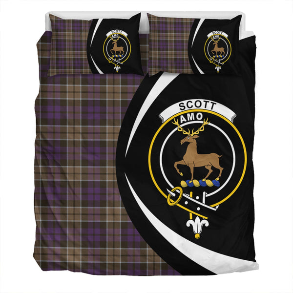 Scott (Sir Walter) Weathered Clan Badge Tartan Bedding Set Circle Style