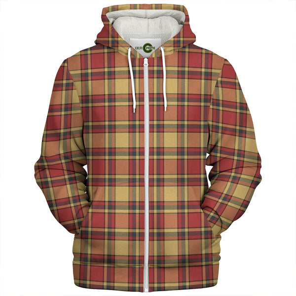 Scrimgeour of Glassary Weathered Clan Badge Tartan Sherpa Hoodie