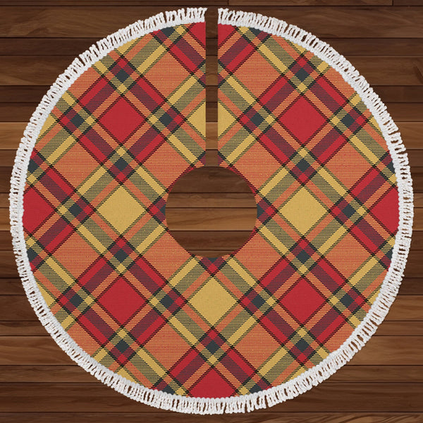 Scrimgeour of Glassary Weathered Clan Badge Tartan Christmas Tree Skirt