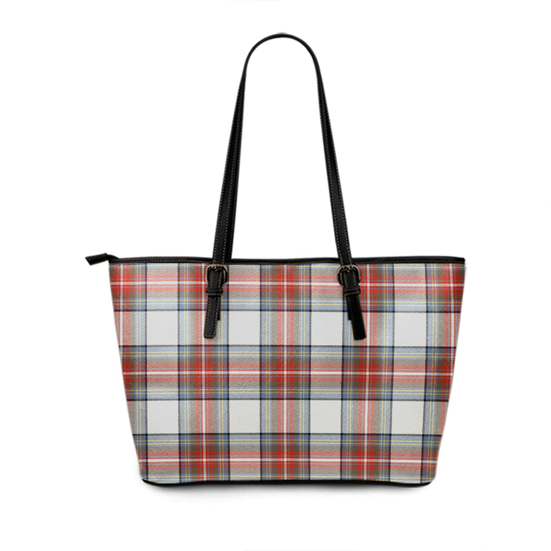 Seller Dress Ancient Tartan Leather Tote Bag