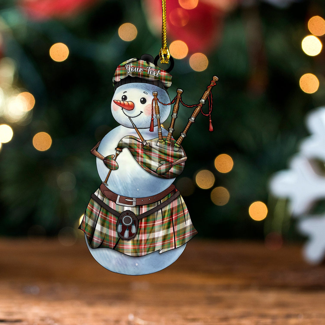 Seller Dress 2 Ancient Tartan Wood Acrylic Ornament Snowman Bagpipe Personalized