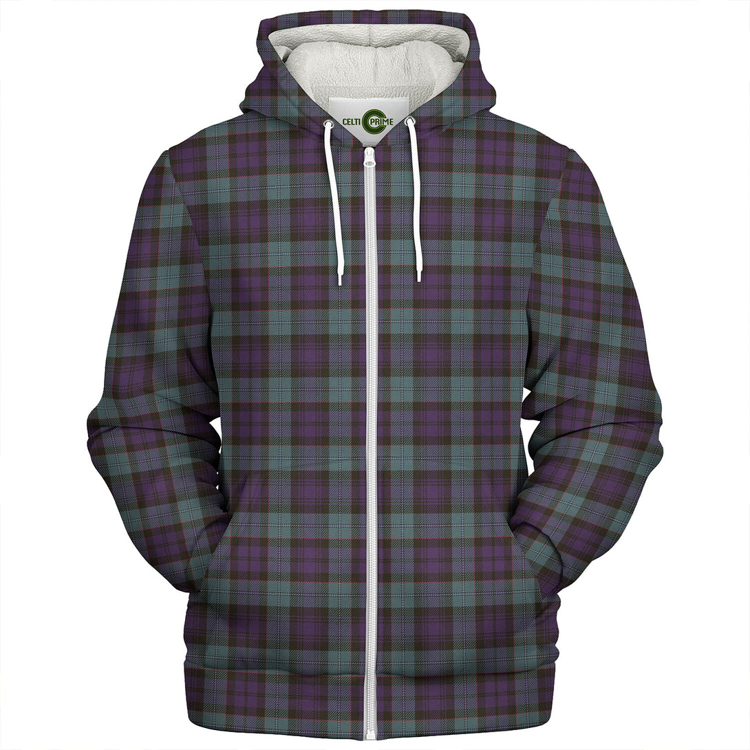 Sempill (Semple) Weathered Clan Badge Tartan Sherpa Hoodie