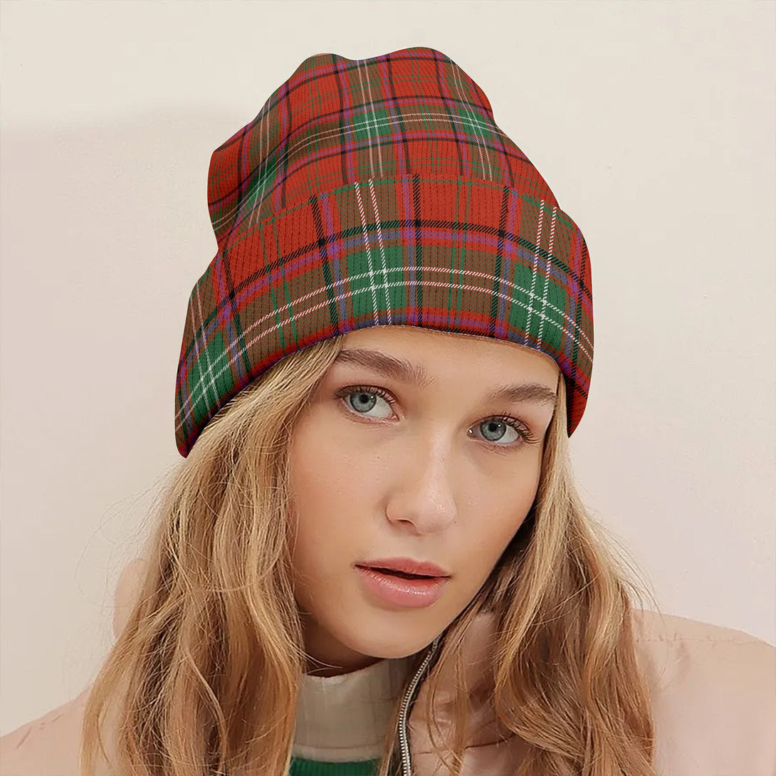 Seton Ancient Clan Badge Tartan Knitted Beanie