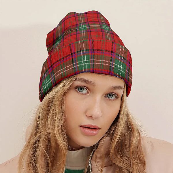 Seton Modern Clan Badge Tartan Knitted Beanie