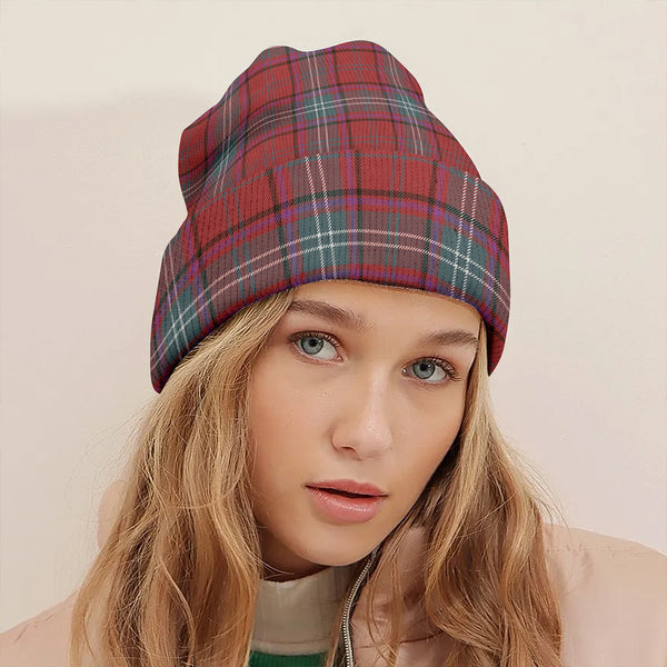 Seton Weathered Clan Badge Tartan Knitted Beanie