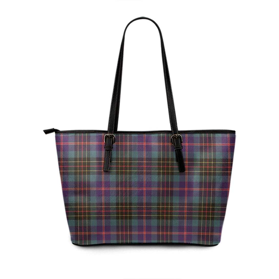 Sey Ancient Tartan Leather Tote Bag