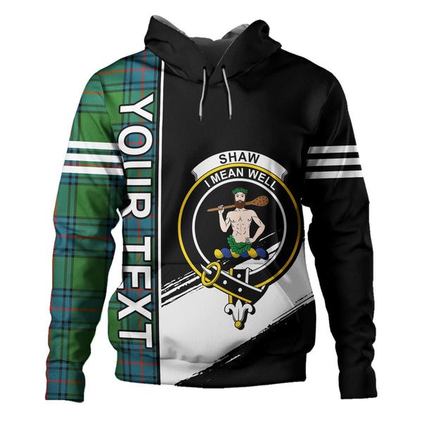 Shaw Ancient Clan Badge Tartan Hoodie Quarter Style Personalized