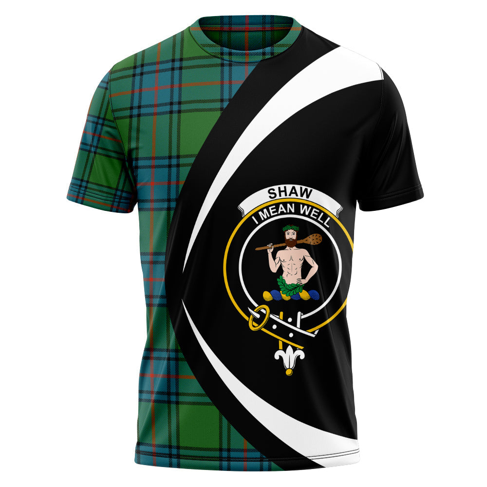 Shaw Ancient Clan Badge Tartan T-Shirt Circle Style Personalized