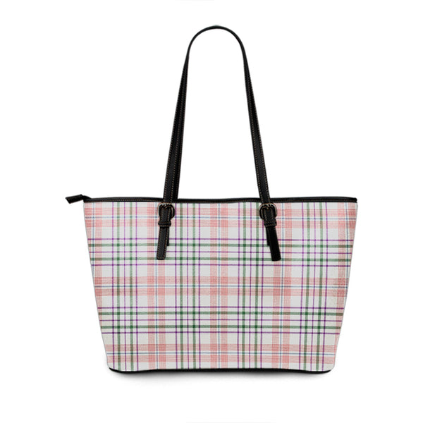 Shaw Women-s Dress Modern Tartan Leather Tote Bag