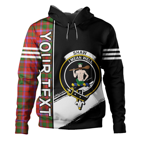 Shaw of Tordarroch Ancient Clan Badge Tartan Hoodie Quarter Style Personalized