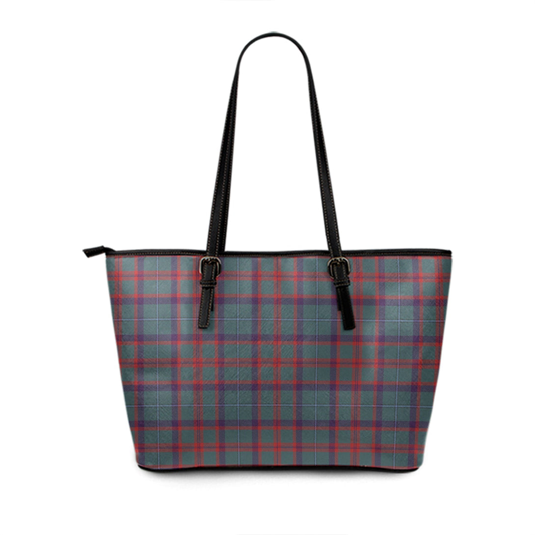 Shaw of Tordarroch Hunting Weathered Tartan Leather Tote Bag