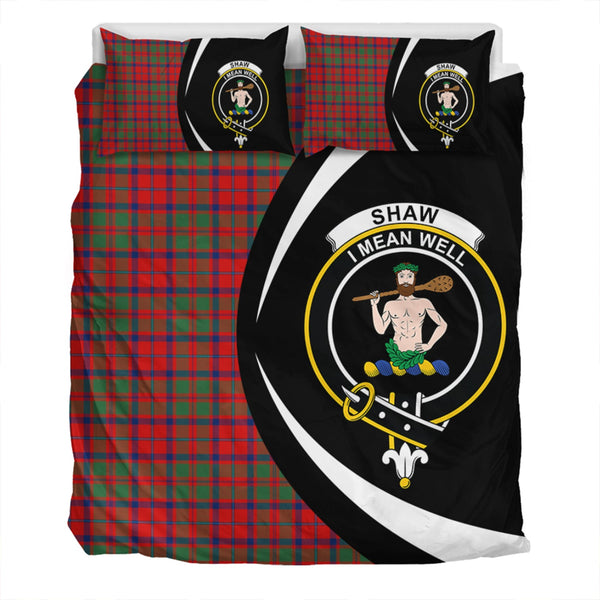 Shaw of Tordarroch Modern Clan Badge Tartan Bedding Set Circle Style