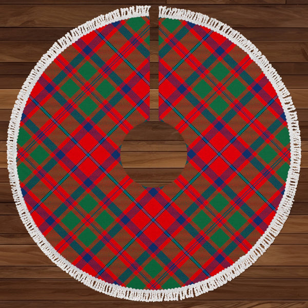 Shaw of Tordarroch Modern Clan Badge Tartan Christmas Tree Skirt