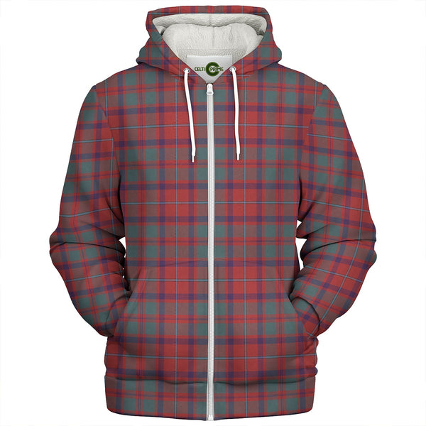 Shaw of Tordarroch Weathered Clan Badge Tartan Sherpa Hoodie