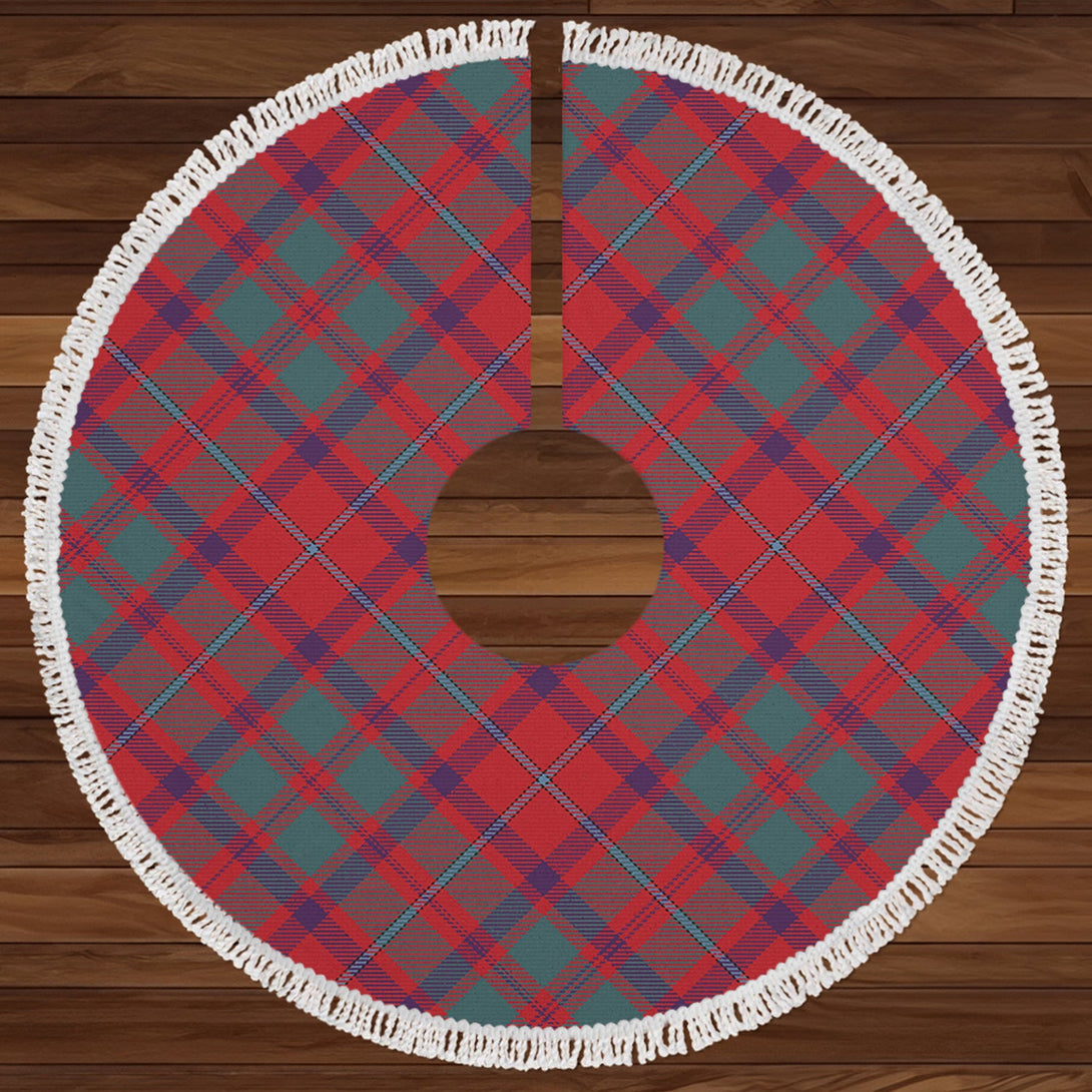 Shaw of Tordarroch Weathered Clan Badge Tartan Christmas Tree Skirt