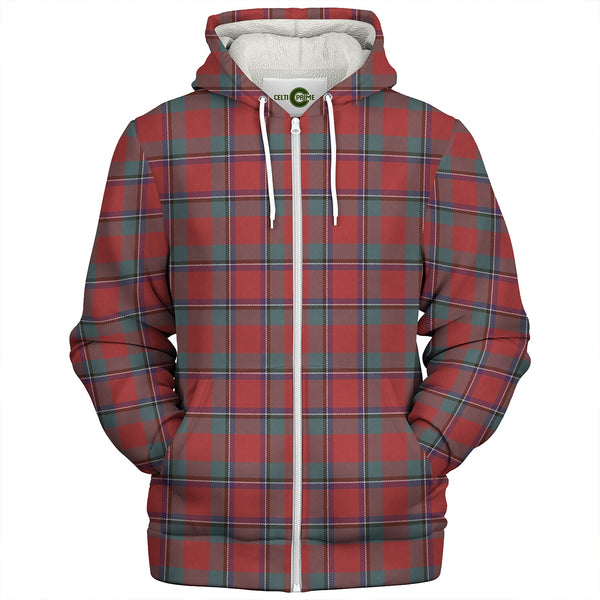 Sinclair Weathered Clan Badge Tartan Sherpa Hoodie