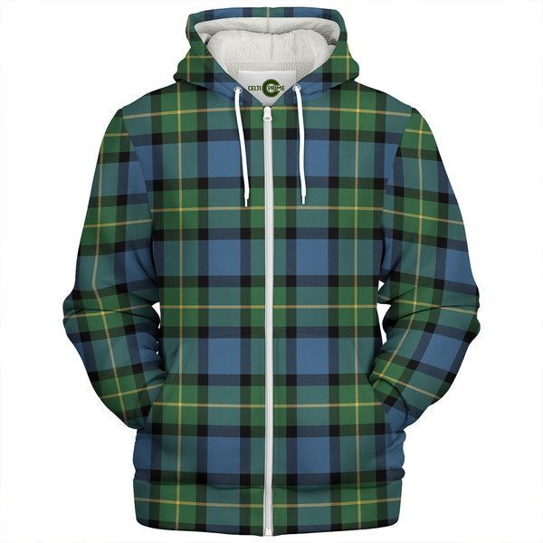 Sinclair of Ulster Ancient Clan Badge Tartan Sherpa Hoodie