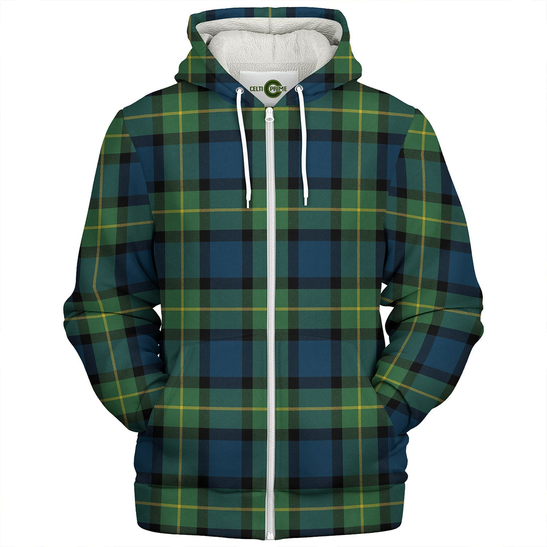 Sinclair of Ulster Modern Clan Badge Tartan Sherpa Hoodie