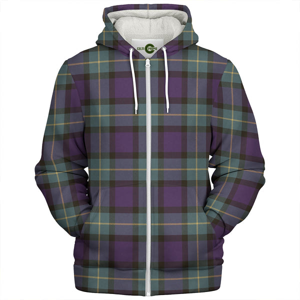 Sinclair of Ulster Weathered Clan Badge Tartan Sherpa Hoodie