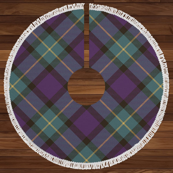 Sinclair of Ulster Weathered Clan Badge Tartan Christmas Tree Skirt