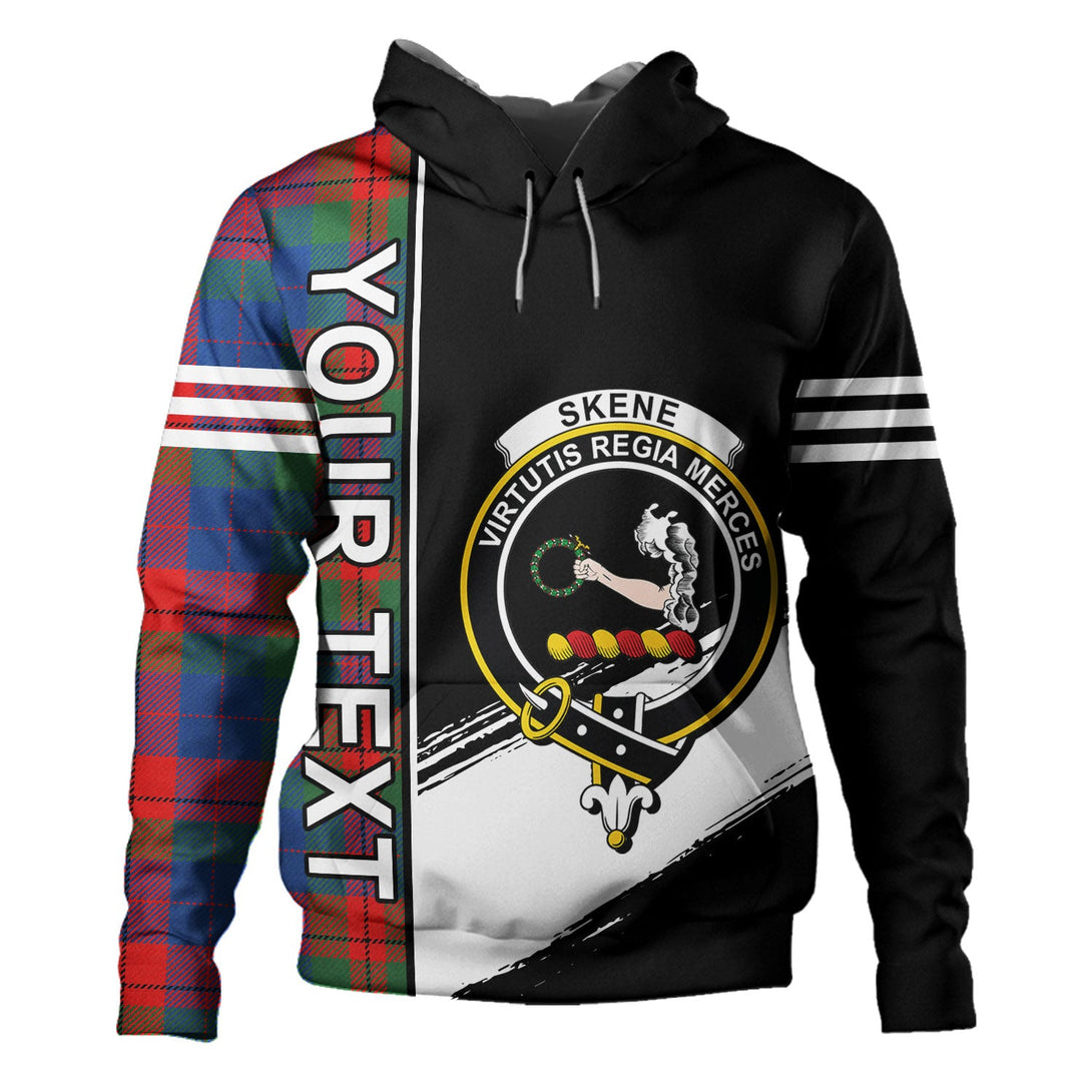 Skene of Cromar Modern Clan Badge Tartan Hoodie Quarter Style Personalized