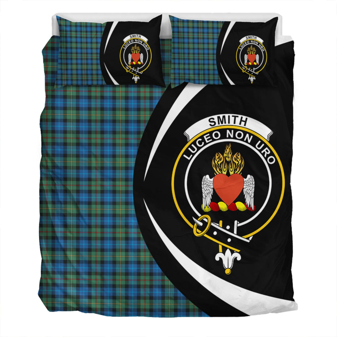 Smith Ancient Clan Badge Tartan Bedding Set Circle Style