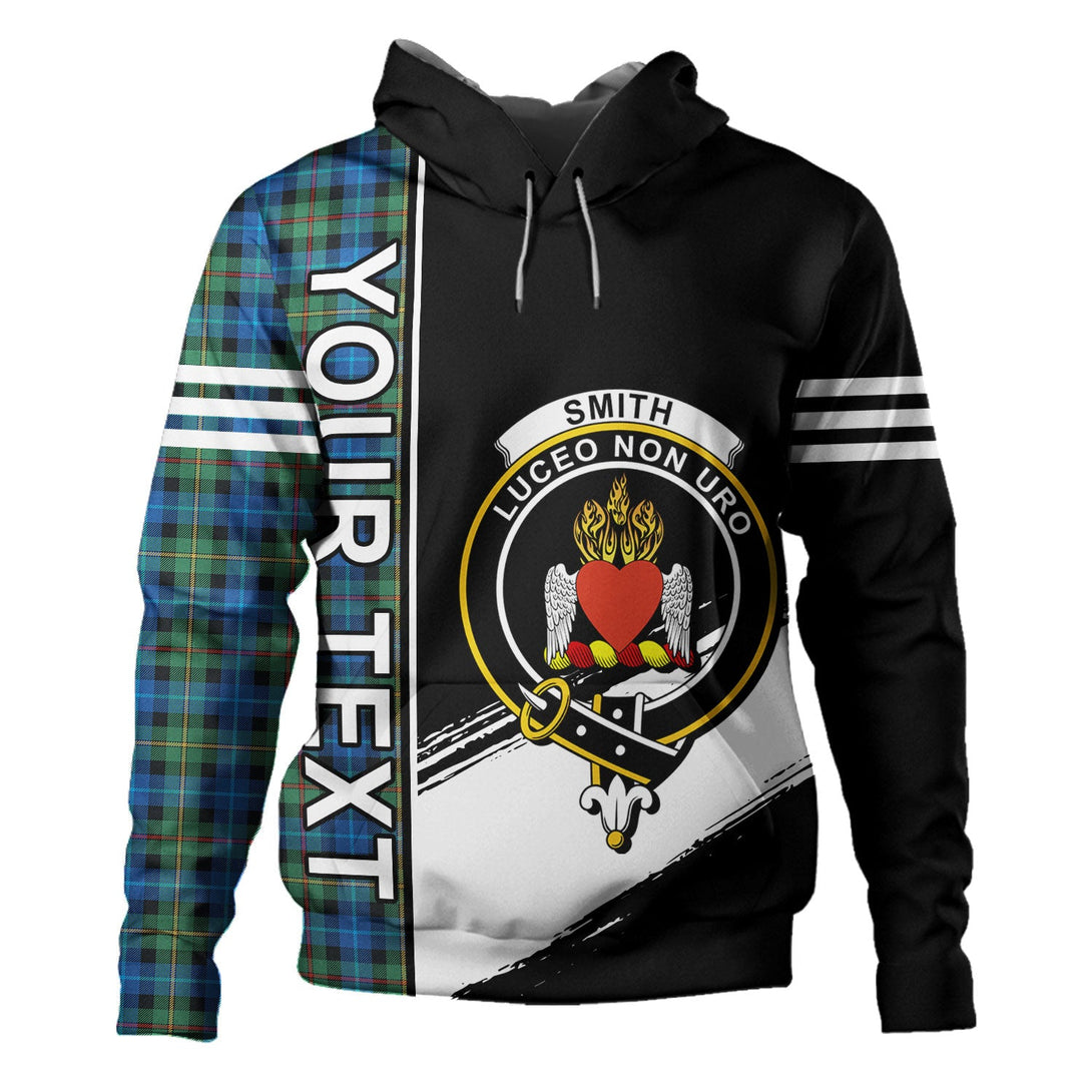 Smith Ancient Clan Badge Tartan Hoodie Quarter Style Personalized