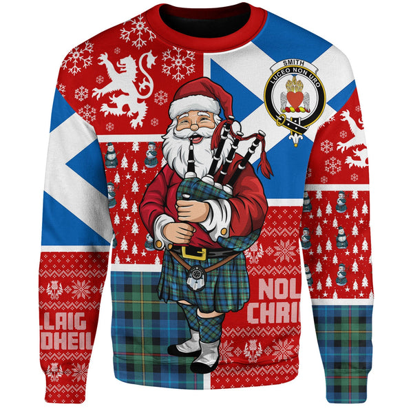 Smith Ancient Clan Badge Tartan Sweatshirt Scotland Christmas Santa