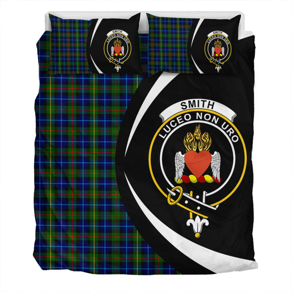 Smith Modern Clan Badge Tartan Bedding Set Circle Style