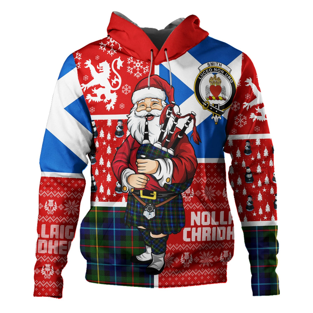 Smith Modern Clan Badge Tartan Hoodie Scotland Christmas Santa