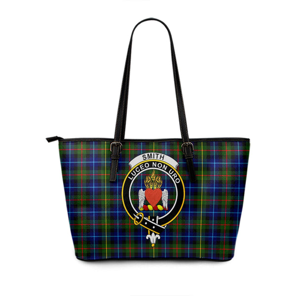 Smith Modern Clan Badge Tartan Leather Tote Bag