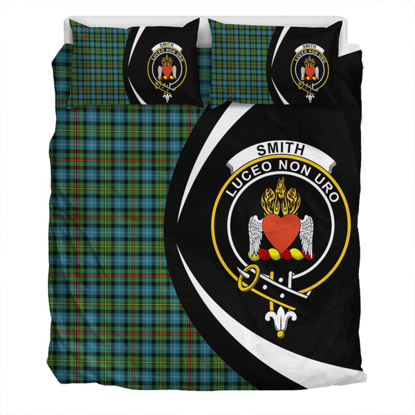 Smith (MacGowan Hunting) Ancient Clan Badge Tartan Bedding Set Circle Style