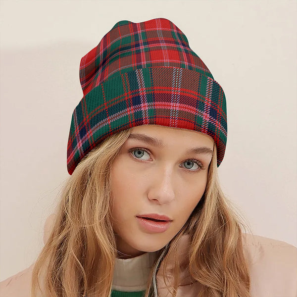 Somerville Modern Clan Badge Tartan Knitted Beanie