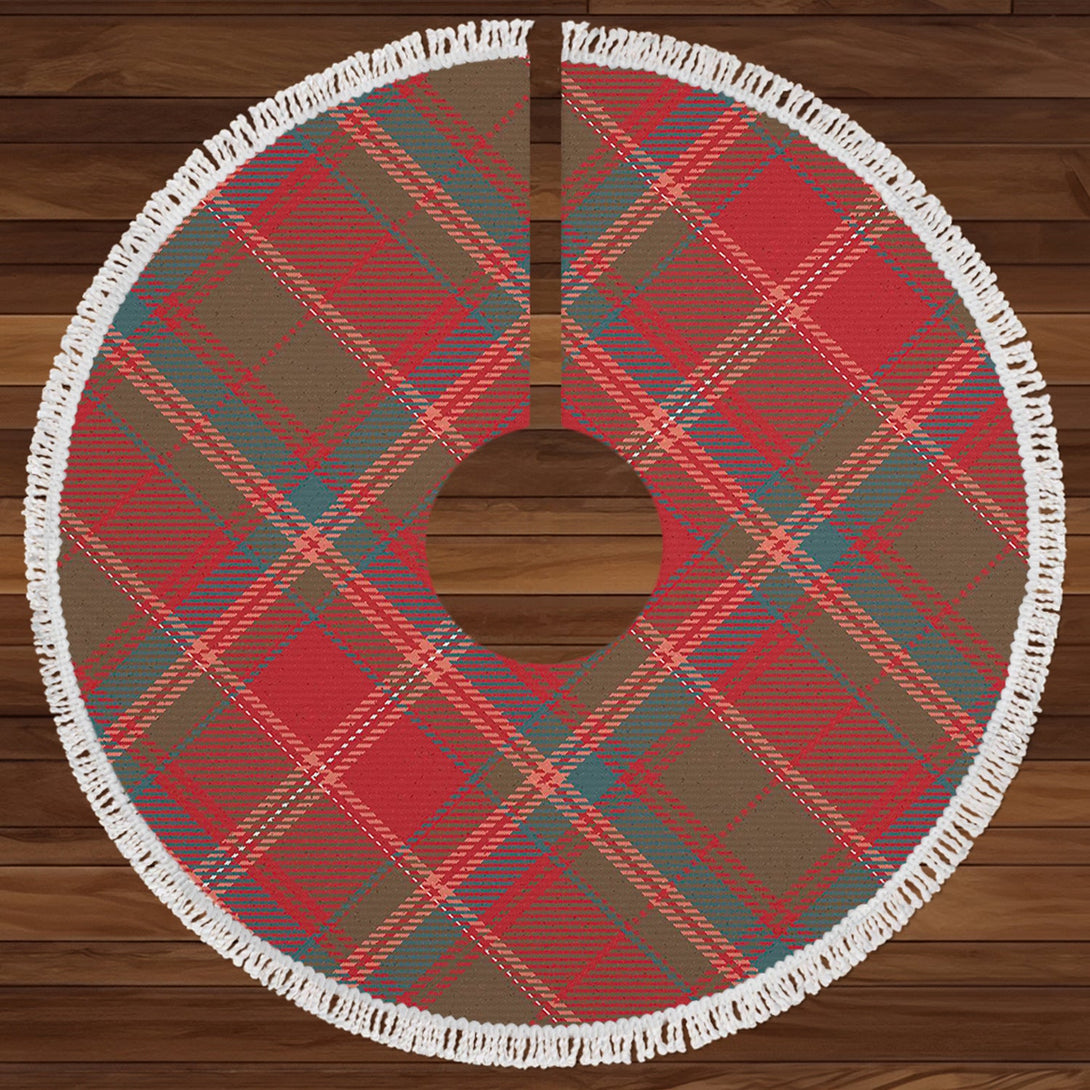 Somerville Weathered Clan Badge Tartan Christmas Tree Skirt