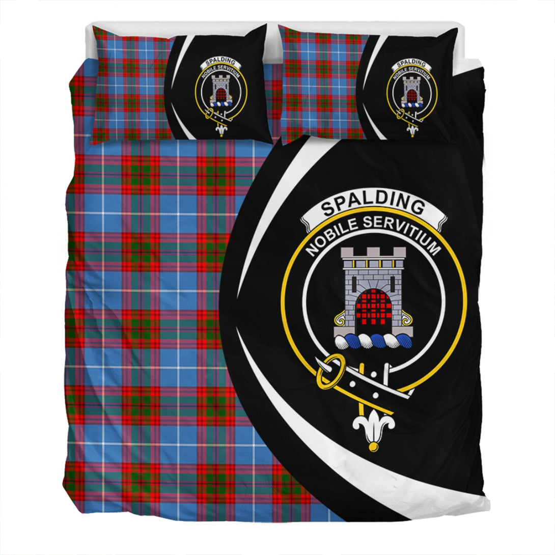 Spalding Clan Badge Tartan Bedding Set Circle Style