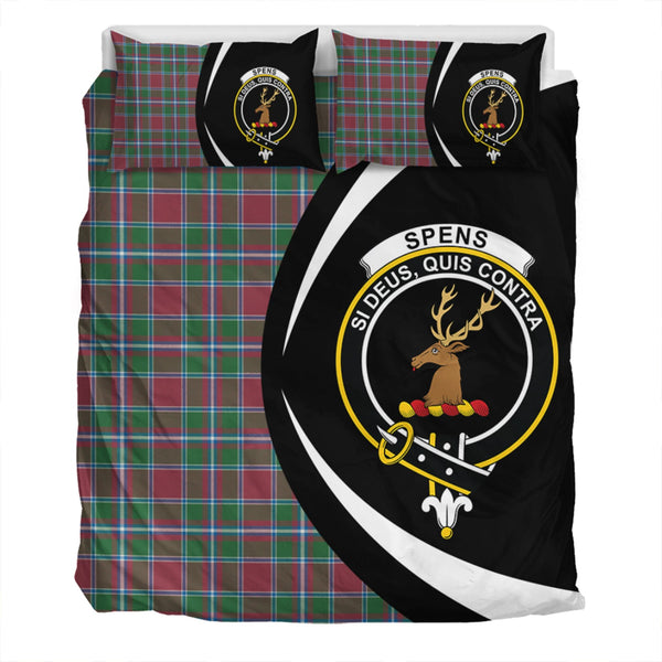 Spens Ancient Clan Badge Tartan Bedding Set Circle Style