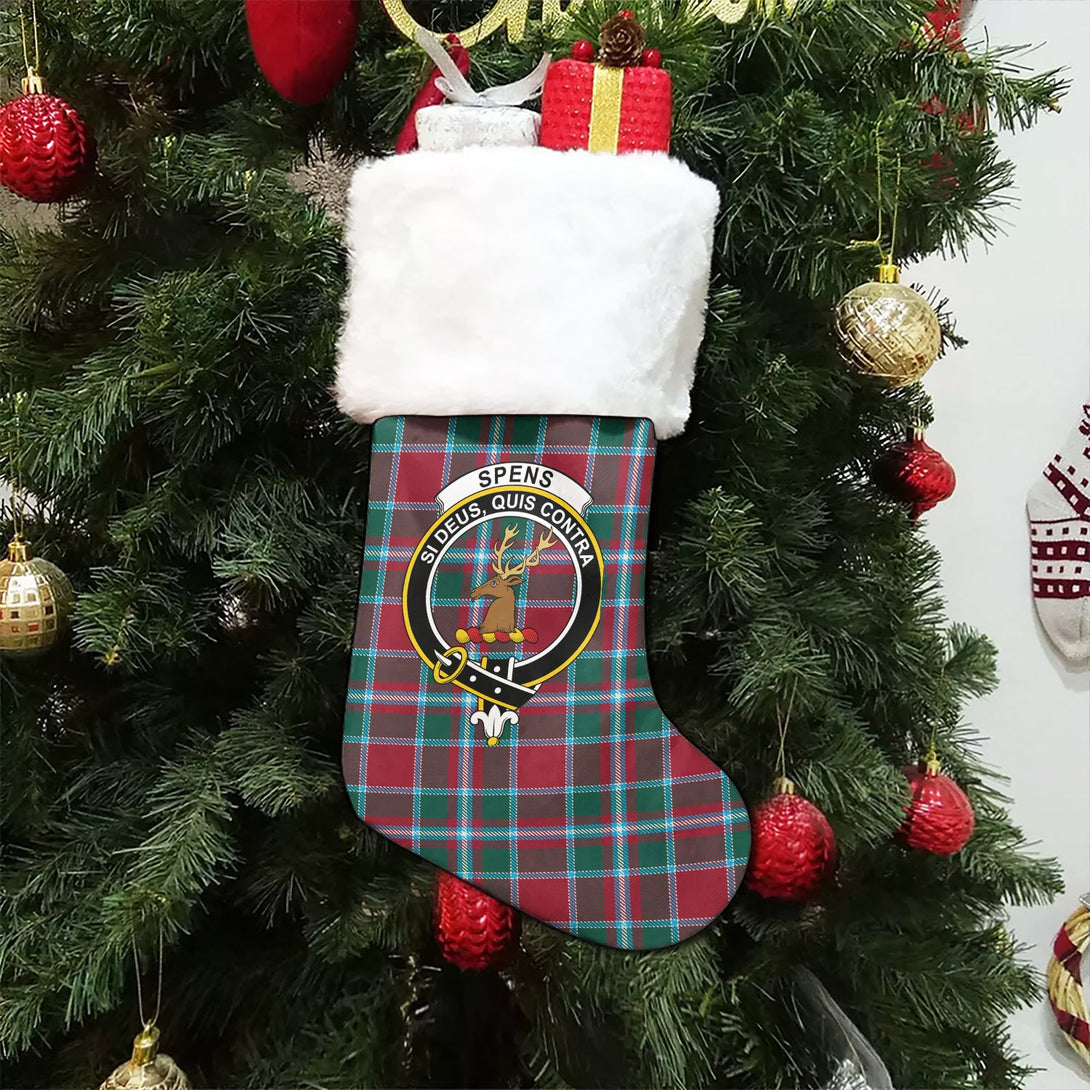 Spens Modern Clan Badge Tartan Christmas Stocking