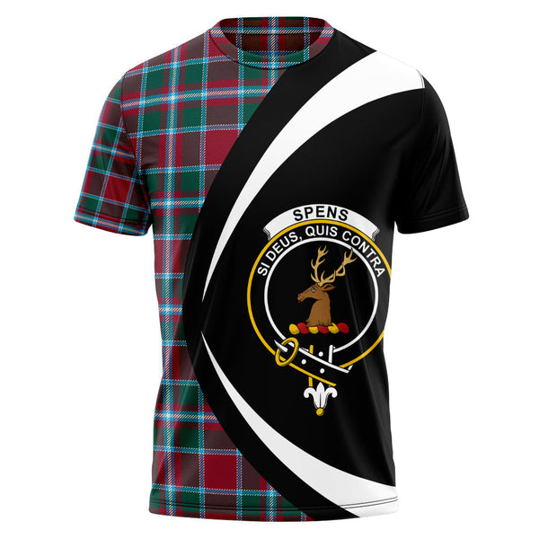 Spens Modern Clan Badge Tartan T-Shirt Circle Style Personalized