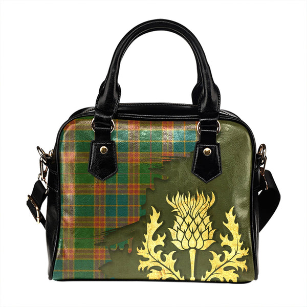 Stevenson Old Ancient Tartan Shoulder Handbag Thistle Oldest Style