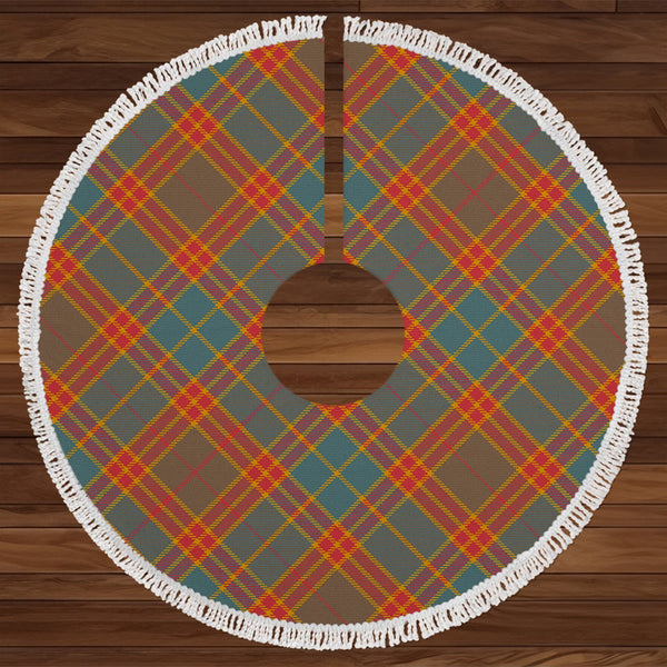 Stevenson Old Weathered Tartan Christmas Tree Skirt