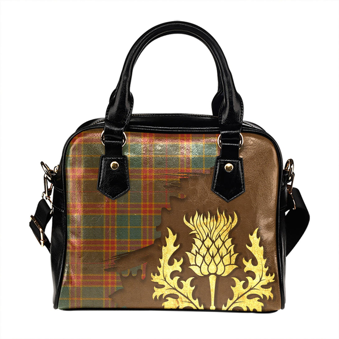 Stevenson Old Weathered Tartan Shoulder Handbag Thistle Oldest Style